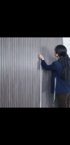 3D Wallpaper Wood Fluted 3.5MM Self Adhesive Waterproof Wall Panels Peel and Stick Waterproof and Fireproof