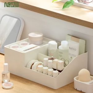 NACHUAN Makeup and skin care products finishing storage box multi-grid sundries desktop storage box