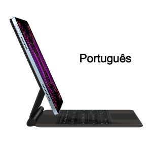 AJIUYU Magic Keyboard For iPad Air 13 inch 2024 M2 iPad Pro 12.9 2018-2022 Smart Cover Magnetic Portuguese Spanish Arabic French