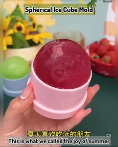Ice Cream Cube Maker Large Silicone Ice Hockey Mold Round Single Hole Ice Cube for Grinding Household