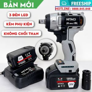 Máy siết bulong 20V động cơ không than mô tơ máy khỏe 3 đèn chiếu sáng