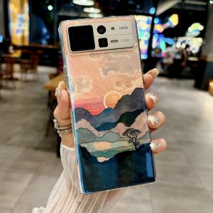 Applicable to Xiaomi Mix Folder 3 Foldable Screen Phone Case Snow Mountain Landscape Drop-Resistant Blue Light Trendy Mens Art New Arrival Mixfolder 2 Stylish Creative Niche Style Womens Fancy Couple Silicone Soft Cover