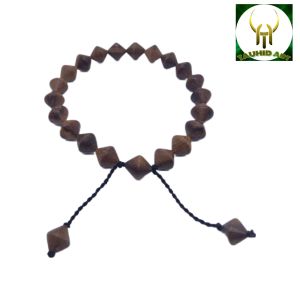 gelang kayu Bidara motif piramid benang tarik Fs045