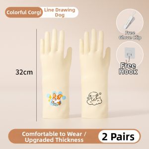 Durable Household Waterproof Thick Dishwashing Gloves