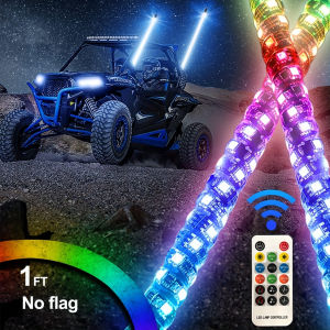 LED Whip Light with App & Remote Control  Spiral RGB Chasing Music Whip Light for UTV ATV RZR Can-Am SXS Polaris Offroad Truck