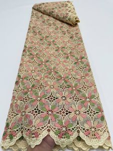 High Quality African Sequins Lace Fabric Nigerian Guipure Cord for Womens Party Dress Sewing 2026 New Style