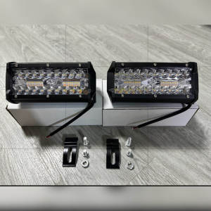 【COD】 LED 120W 12ถึง24โวลล์ 120วัตต์ สว่าง กันน้ำ งานอลูมิเนียมงานหนา แข็งแรงชนาด7นิ้ว กันน้ำ 12V-24V เเสงขาว Spotlight SUV รถบรรทุก