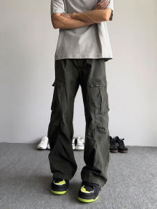 CHENMU | Lightweight Summer Army Green Cargo Pants Multiple Pockets