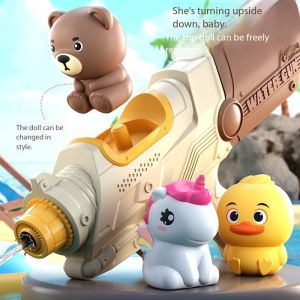 New Single Dual Nozzle Water Gun Summer Outdoor Beach Water Fight Toy Long Range Large Capacity Replaceable Top Doll