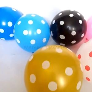 Balon Latek Polkadot 100 pcs Mix Balon Latek Polkadot 12 inch Balon Ulang Tahun