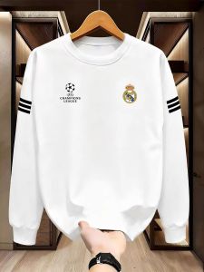 Heavyweight Pure Cotton Long Sleeve round Neck Training Top Casual Versatile Spring Autumn Male Football Team Official Kit