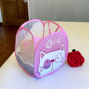 Foldable Laundry Basket Cute Cartoon Baby Toy Basket Storage Bag Dirty Clothes Basket Home Use Clothing Organizer Storage Caddy