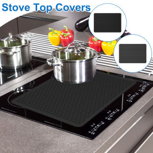Stove Top Cover Heat Resistant Silicone Stove Mat Reusable Silicone Dish Drying Mat Glass Cooktop Cover Kitchen Counter Placemat