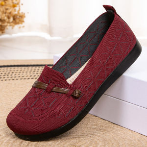 SHIPAILUO | Comfortable Beijing Cloth Shoes Womens New Style Slip-On Breathable Fabric Shoes Anti-Slip Soft Bottom Bean Bean Shoes