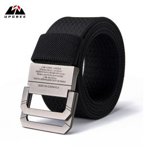UPGREE Men’s Belt Nylon Leisure Belt Stylish 120CM Belt Double Ring Buckle Belt Fashion Waistband Youth Sports Pant Belt Stylish Simple Nice Waistband Durable Belt