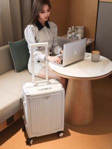 Swiss Army Business Luggage Front Opening Carry-On Suitcase 20 Inch Wheel Spinner Mens Womens Travel Bag Fashion Trend