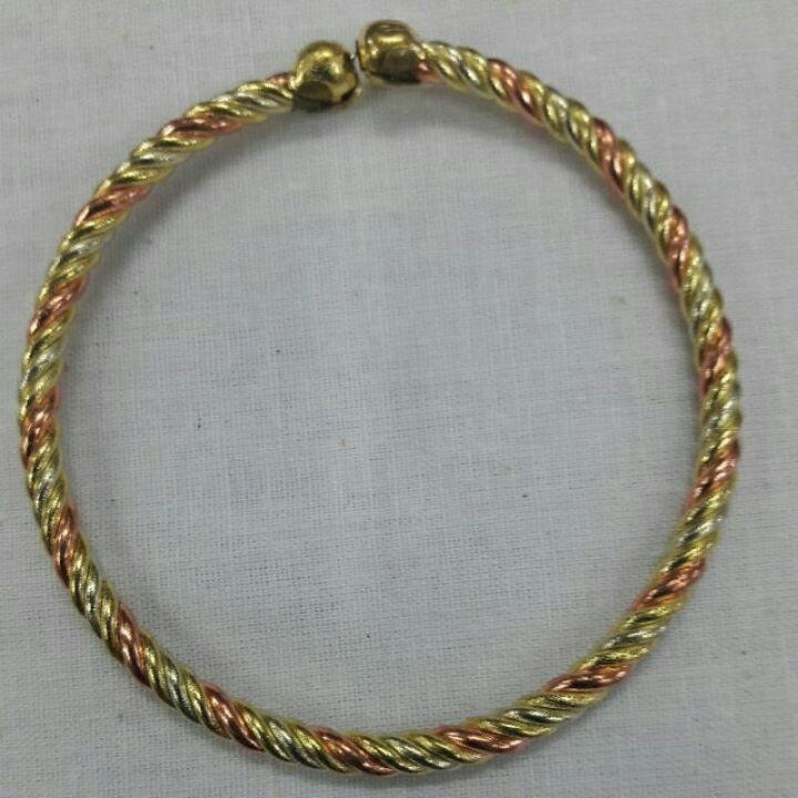 Buy Naveen Metal Works Panchaloha/Impon/Five metal bracelet/kaapu/kada for  Men- yaazhi (6 CM (2-6)) at Amazon.in