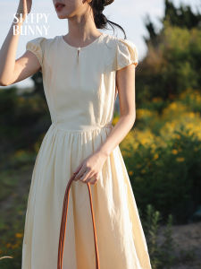 Fairy Tale Style Round Neck Short Sleeve Dress