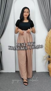 Yans kulot jumbo wanita haigwaist circle airflow bawahan