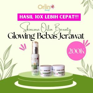 Orlin Beauty Skincare Paket Acne Hemat Membersihkan Jerawat dan Buntusan Kecil di Wajah Kulit Sensitif
