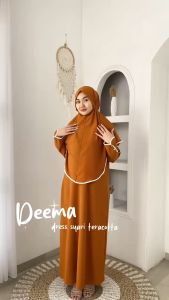 DEEMA DRESS SYARI - FLOTTILICIOUS / Gamis Muslim Wanita Lebaran 2025 / Eid Series / Dress Wanita Polos List