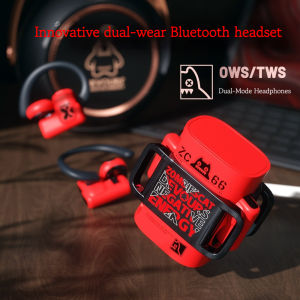 ZombiesCat B9 Earbuds OWS TWS Bluetooth Open/In Ear Dual Mode Wireless Earphones HD Calls Bluetooth 5.4 Headphone with Mic