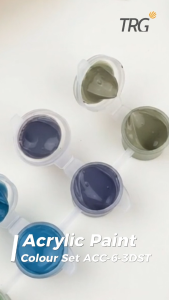 TRG Acrylic Paint Dusty Colour Set 6 x 3 ml  ACC-6-3DST - Cat Akrilik Warna Kanvas Lukis Canvas Acrylic Color 3ml