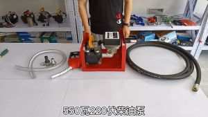 Máy bơm dầu nhớt điện 220v Bơm hút diezel nhiên liệu có đồng hồ hiển thị báo dung lượng lít