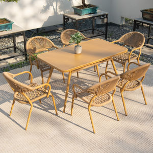 ST MIRREN | Modern Outdoor Wicker Chair Tea Table Set