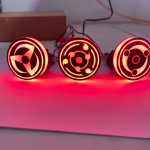 Stop Lamp Sharingan 3 Model Motor Anime – Senja RGB Running Lampu Rem Kedip Merah Terang Variasi Unik Universal untuk Semua Motor