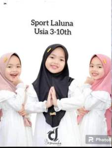 HIJAB SPORT LALUNA SPORT ANAK JERSEY PREMIUM 3-9TH BEST SELLER