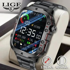 LIGE smart watch for men Waterproof Outdoor Sports Fitness Tracker Health Monitor jam tangan lelaki for Android IOS