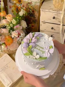 Trendy Tulip Silicone Scraper Flower Leaf Baking Decoration Moms Day Cake Decorative Ornaments Versatile Festival Supplies