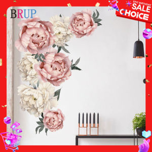 71.5x102cm Large Pink Peony Flower Wall Stickers Romantic Flowers Home Decor for Bedroom Living Room DIY Vinyl Wall Decals