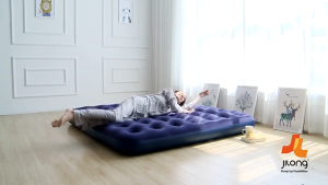 Air Mattress PVC Foldable Mattress Double/Single Thickened Flocked Mattress Outdoor Tent Inflatable Mattress Home Floor Mat Multi Size Home Inflatable Bed Strong Load Bearing