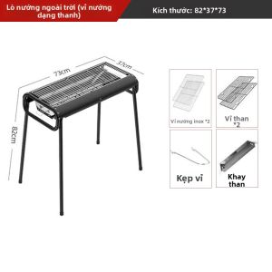 ZHUOLESHI | Lò Nướng Than Không Khói Đa Năng Ngoài Trời