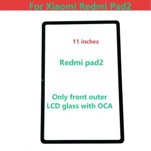 For Xiaomi Redmi PAD 2 Touch Screen Panel Tablet Front Outer LCD Glass Lens With OCA