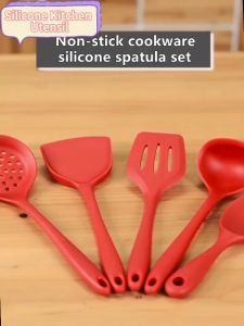 Silicone Kitchen Utensil，Food Grade Material Strong Structure and Durable Eco-Friendly Safe and Non-Toxic Simple and Fashionable Non-Stick High Temperature  for Cooking Tool Kitchenware Kitchen Accessories