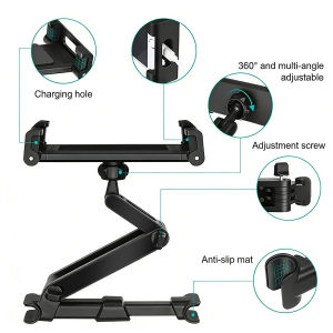Car Mounted Rear Pillow Holder Mobile Phone Tablet Computer Car Rear Seat Mobile Phone Extension and Contraction Bracket