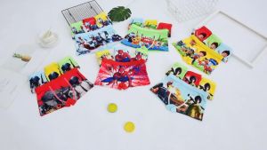 Binilin kids underwear boy Cute cartoon print Childrens cotton soft breathable and comfortable underwear boxer briefs