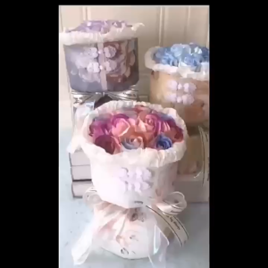 《SG Local stock》Birthday gift Retro cheongsam style soap flower rose Carnation bouquet  Valentine’s day