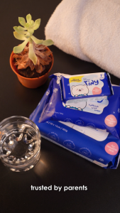 TINY Baby Wet Wipes (80 Wipes) - Bundle Of 1