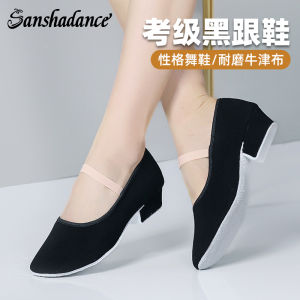 Giày Khiêu Vũ Ba Lê Mềm Đế Thấp Màu Đen Giày Khiêu Vũ Dân Tộc Nữ Giày Khiêu Vũ Thể Thao Mùa Hè Thoáng Khí Chống Trượt