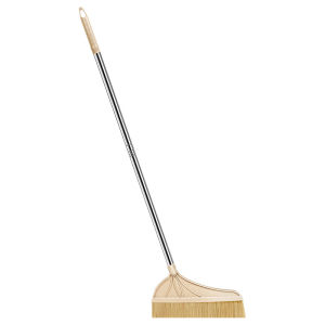 Soft Bristle Pig Bristle Broom Single Dustpan Set for Hardwood Floor Home Use Household Cleaning Tool Durable Sweeping Brush