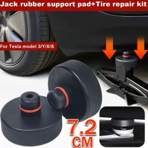 Car Jack Rubber Cushion Anti-Slip Wear-Resistant Lifting Jack Pad Adapter for Tesla Model 3/Y/S/X Tire Repair Tool Auto Accessories