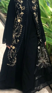 GAMIS HITAM DUBAI HANJA ORI JETBLACK SAUDI BY SABELLA ABAYA