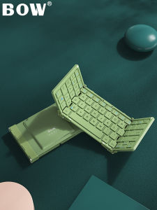 BOW iPad Bluetooth ฟิลด์กีย์บอร์ดพกพา ไร้สาย สำหรับ Apple Notebook โทรศัพท์มือถือ ขนาดเล็ก ที่ปรับแต่งได้ ที่วางแขนแบบพับได้