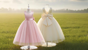 Váy Bé Gái Phong Cách Tiểu Thư Sang Trọng  Form Dài Chạm Đất - Váy Công Chúa Hàng Thiết Kế Cao Cấp TN1742022005