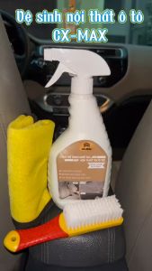 Xịt Vệ Sinh Ô Tô Chính Hãng CX-MAX 500ml  - Làm Sạch Nội Thất Ghế Da Kính Xe Hơi Khử Mùi Hiệu Quả - Tặng Khăn Lau