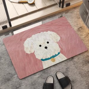 VIKAMA Bathroom Mats Worktop Mat Placemat Kitchen Drainage Mats Doormats Non-slip Diatomite Mud Machine Washable Absorbent